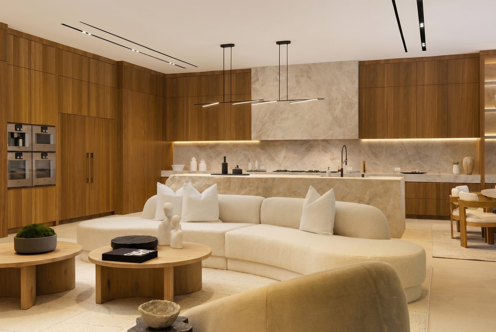 Oliveto Vale, Bel-Air residence by Beverly Hills One — great room