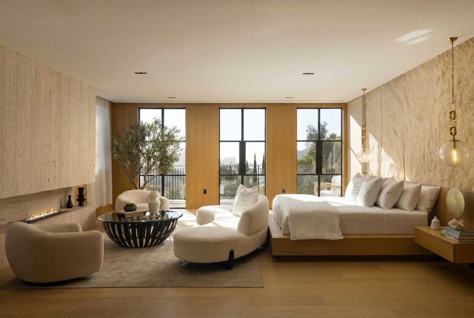 Oliveto Vale, Bel-Air residence by Beverly Hills One — family room