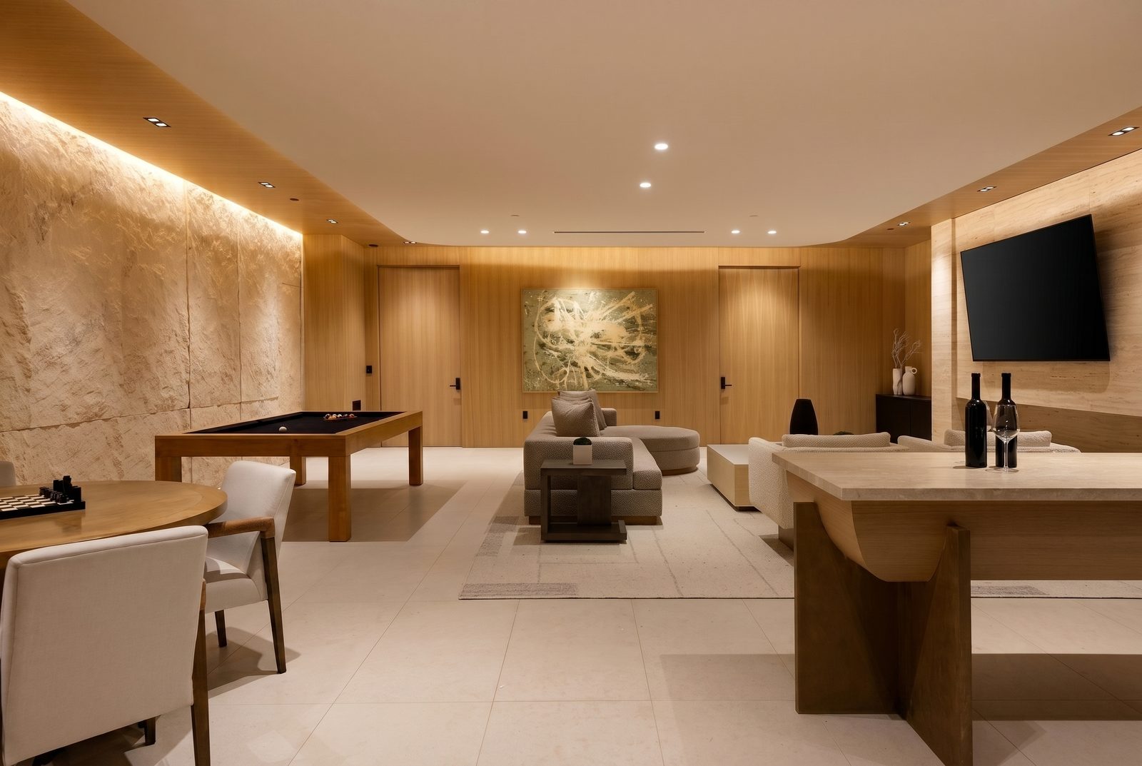 Oliveto Vale, Bel-Air residence by Beverly Hills One — game room